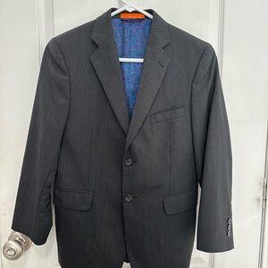 TALLIA Black Pinstripe Boys Blazer